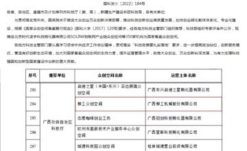 柳工眾創(chuàng)空間榮獲國(guó)家級(jí)備案眾創(chuàng)空間！